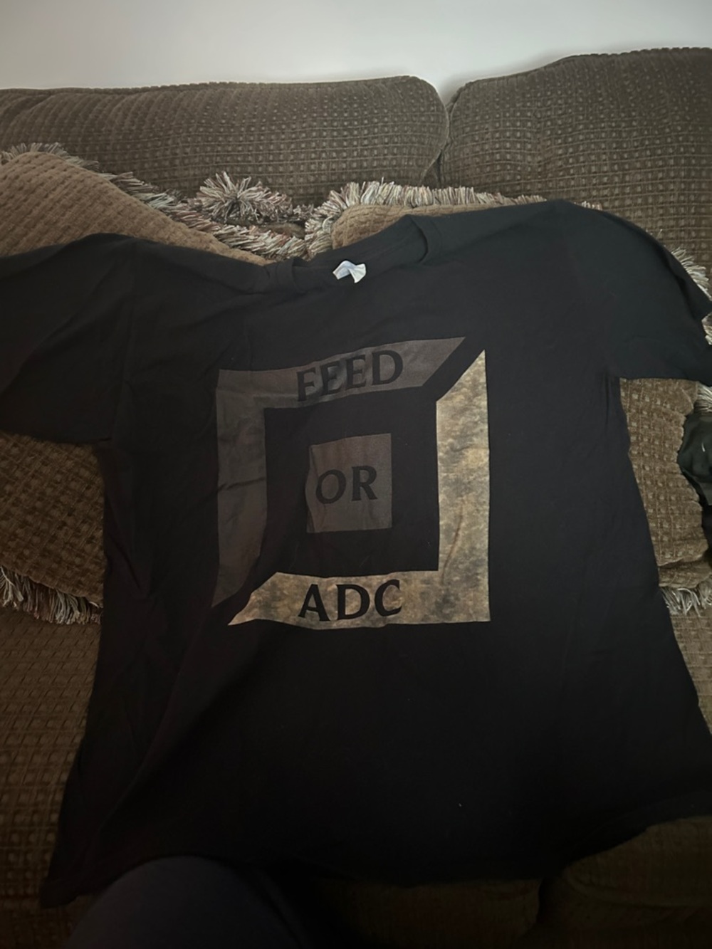 Port and Company Black Short Sleeve Graphic Tee with Metallic Print